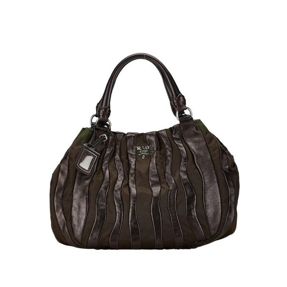 Hermes Handbags - Pre Loved Hermes Prada Tessuto Shoulder Bag Brown
